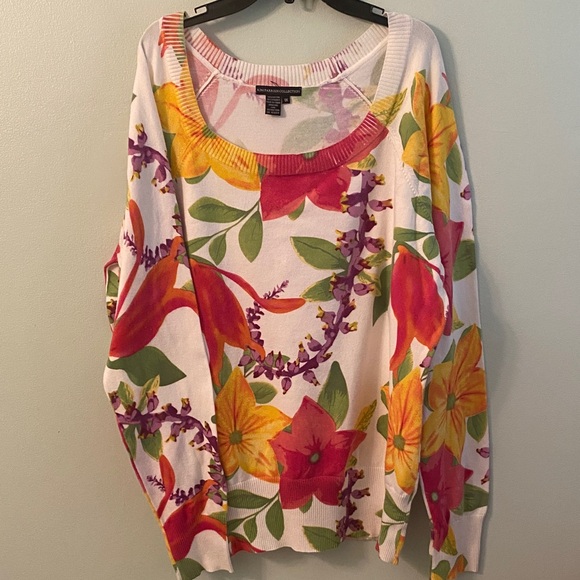 Kim Parrish Collection Floral Print Women's Sweater - Picture 1 of 16